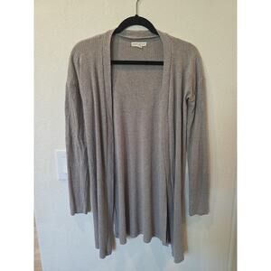 VTG Aeropostale Taupe DusterSweater Rib Side Vents Bella Swan Gilmore Girls Sz S